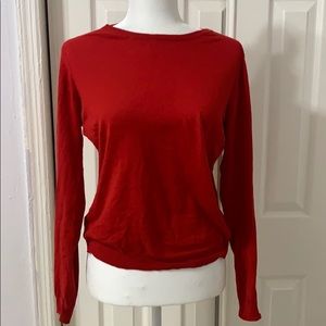 Red long sleeve top